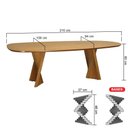 Ver imagem 2 de Mesa de Jantar Califórnia Tampo Laminado Cinamomo 210x108cm - Amêndoa/madeira