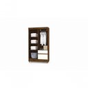 Ver imagem 2 de Guarda Roupa Casal Ideal Plus 4 Portas de Bater 2 Gavetas MDP Imbuia Champanhe Vila Rica 103cm