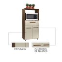 Ver imagem 5 de Armário Multiuso Luna 2 Porta 1 Gaveta com Espaço para Forno: Savana Off White