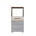 Ver imagem 3 de Armário Multiuso Luna 2 Porta 1 Gaveta com Espaço para Forno: Savana Off White