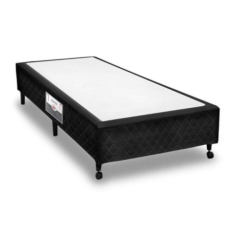 Cama Box Base Universal Solteiro Poli Tecido Black (96x203x23) - Castor