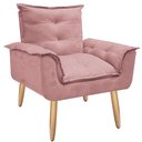 Ver imagem 2 de Poltrona Opala Exelence para Amamentação Decorativa Tecido Suede Para, Quarto,sala de Estar, Recepçã