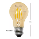 Ver imagem 2 de Kit 5 Lâmpada de Filamento Led A60 4w Âmbar 2200k Bivolt Retrô Vintage