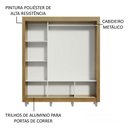 Ver imagem 6 de Guarda Roupa Casal Madesa Mônaco 3 Portas de Correr com Espelho com Pés - Rustic/branco