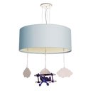Ver imagem 1 de Luminária de Teto Pendente Infantil Avião 30cm:azul6198