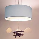 Ver imagem 2 de Luminária de Teto Pendente Infantil Avião 30cm:azul6198