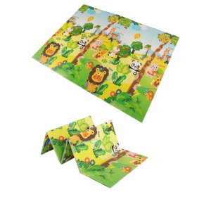 Tapete Tatame Infantil Dupla Face Selva Inglês 150cm X 200cm Kapazi
