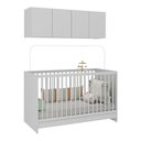 Ver imagem 1 de Berço 3 em 1 com Armário Aéreo 4 Portas Multimóveis Mp4140 Branco