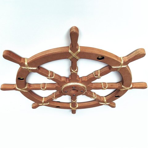 Lustre Luminária Pendente 85cm Leme De Navio Rústico 5B