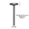 Ponta Rotativa Diamantada Individual Haste Ø3mm Politone Modelo Mtt25 - 1