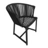 Cadeira de Jantar Corda Naútica Salinas Light Area Externa Base Alumínio Preto - Preto - 1