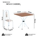 Ver imagem 3 de Conjunto Sala de Jantar com 4 Cadeiras Lívia Branco/Arabesco