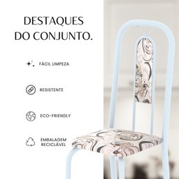 Conjunto Sala de Jantar com 4 Cadeiras Lívia - 6