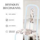 Ver imagem 6 de Conjunto Sala de Jantar com 4 Cadeiras Lívia Branco/Arabesco