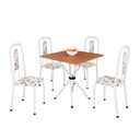 Ver imagem 2 de Conjunto Sala de Jantar com 4 Cadeiras Lívia Branco/Arabesco