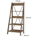 Ver imagem 3 de Estante Rústica Industrial 4 Prateleiras Madeira Maciça