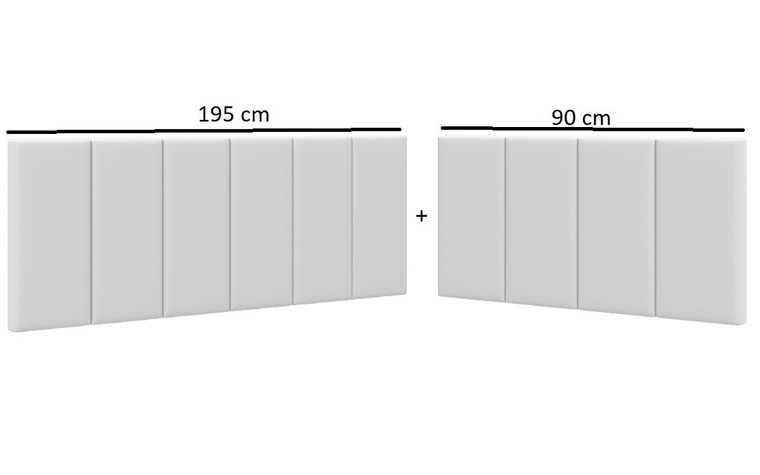 Cabeceira em L para Cama Box Solteiro Proteção Lateral Estofada - Corino Branco - 7