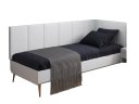 Ver imagem 2 de Cabeceira em L para Cama Box Solteiro Proteção Lateral Estofada - Corino Branco