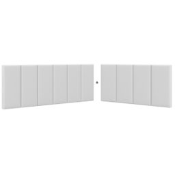 Cabeceira em L para Cama Box Solteiro Proteção Lateral Estofada - Corino Branco - 3