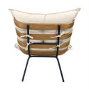 Ver imagem 5 de Cadeira Costela com Puff para Sala de Estar - Élpis Móveis - Linho Bege