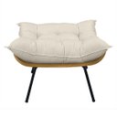 Ver mais imagens de Cadeira Costela com Puff para Sala de Estar - Élpis Móveis - Linho Bege