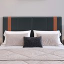Ver imagem 5 de Kit Quarto 2 Mesas Cabeceira Pequena Retrô Painel Suspenso Cama Box Casal Queen 1,6