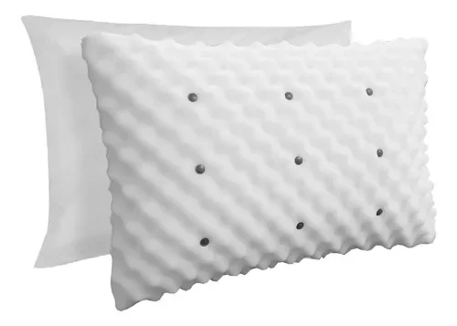 Kit 2 Travesseiro Alinhamento de Pescoço Anti Ronco Infravermelho Longo Branco