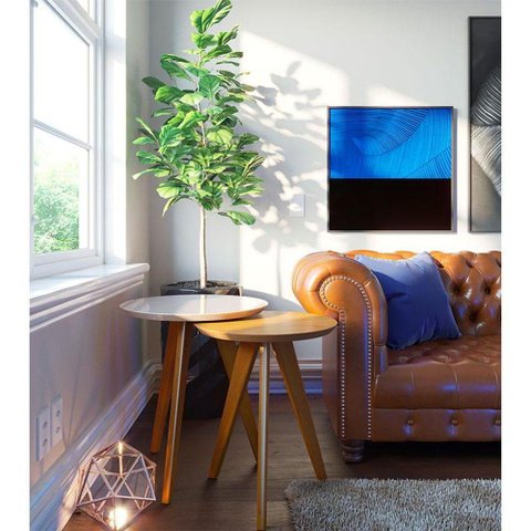 Kit Mesa Lateral Ambiente Classic Redonda Off White Nature - Imcal