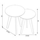 Ver imagem 3 de Kit Mesa Lateral Ambiente Classic Redonda Off White Nature - Imcal