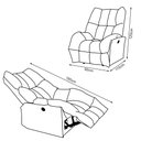 Ver imagem 6 de Poltrona do Papai Reclinável Elétrica Rayka Veludo Preto