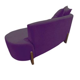 Namoradeira Sofá Feijão Luna Orgânica Veludo Roxo - 4