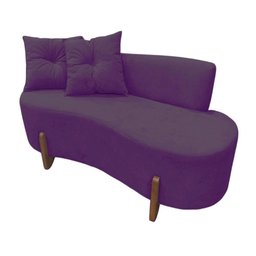 Namoradeira Sofá Feijão Luna Orgânica Veludo Roxo - 1
