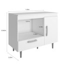 Ver imagem 6 de Balcão para Cooktop e Forno 1 Porta 1 Gaveta Poliman