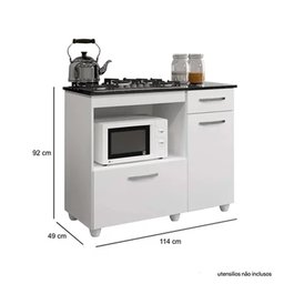 Kit Balcão Violeta Branco com Cooktop Vermelho 5 Bocas e Forno Elétrico 48l 127v - 5