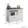 Kit Balcão Violeta Branco com Cooktop Vermelho 5 Bocas e Forno Elétrico 48l 127v - 5