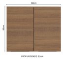 Ver imagem 2 de Armário Aéreo Madesa Stella 80 cm 2 Portas Rustic Cor:Rustic