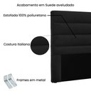 Ver imagem 4 de Cabeceira Vera Cama Box King Fixação no Box Suede Preto Loja Sheep