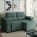 Ver imagem 2 de Sofá Desmontável Retrátil 2 Lugares 1,50m Fox Suede Cinza Selmer