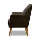 Ver imagem 2 de Poltrona Decorativa Bordada Magali Veludo Marrom Lansofbr