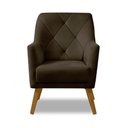 Ver imagem 6 de Poltrona Decorativa Bordada Magali Veludo Marrom Lansofbr