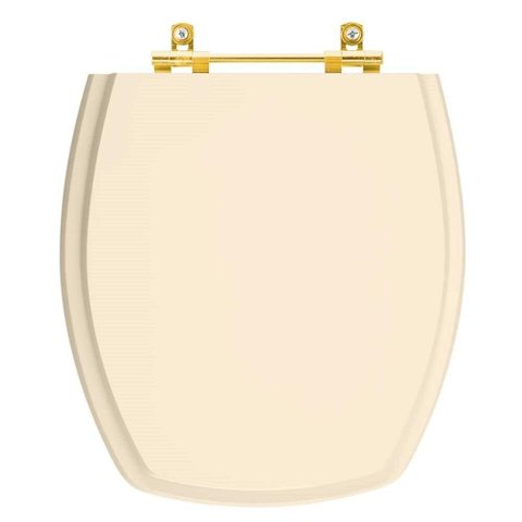 Tampa de Vaso Laqueado Thema Pessego para Bacia Incepa com Ferragem Dourada