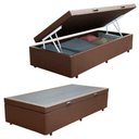 Ver imagem 3 de Cama Box Baú Solteiro Sintético Mega Cama Marrom