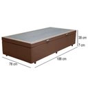 Ver imagem 2 de Cama Box Baú Solteiro Sintético Mega Cama Marrom