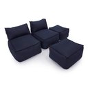 Ver imagem 5 de Conjunto 2 Puffes e 2 Apoios Outdoor Marine Impermeável Enchimento Eps Área Externa Piscina Varanda