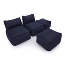 Ver imagem 5 de Conjunto 2 Puffes e 2 Apoios Outdoor Marine Impermeável Enchimento Eps Área Externa Piscina Varanda