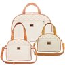 Kit 03 Bolsas Mala Maternidade Bombom Bege - Hug Baby - 1