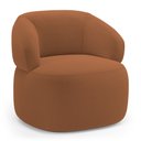 Ver imagem 1 de Poltrona Orgânica Giratória Living Glee Bouclê Terracota - Desk Design