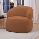 Ver imagem 2 de Poltrona Orgânica Giratória Living Glee Bouclê Terracota - Desk Design