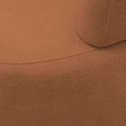 Poltrona Orgânica Giratória Living Glee Bouclê Terracota - Desk Design - 9