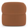 Poltrona Orgânica Giratória Living Glee Bouclê Terracota - Desk Design - 7